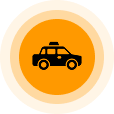 Car icon with orange bg